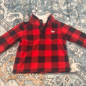 Carter's Red and Black Checkered Kids Sweater